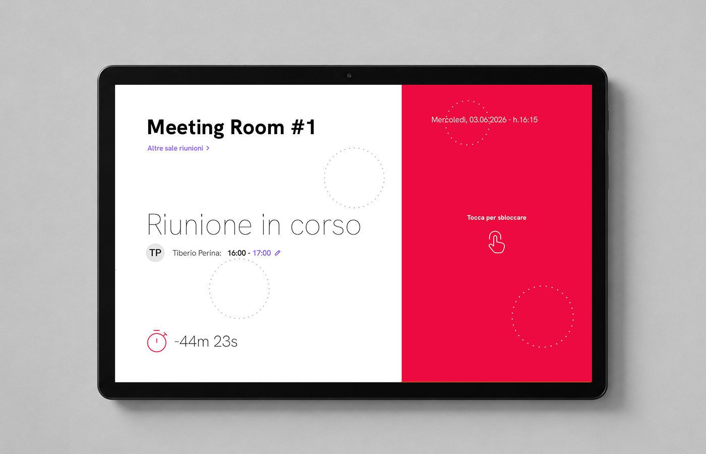 TOOLate UI sala occupata